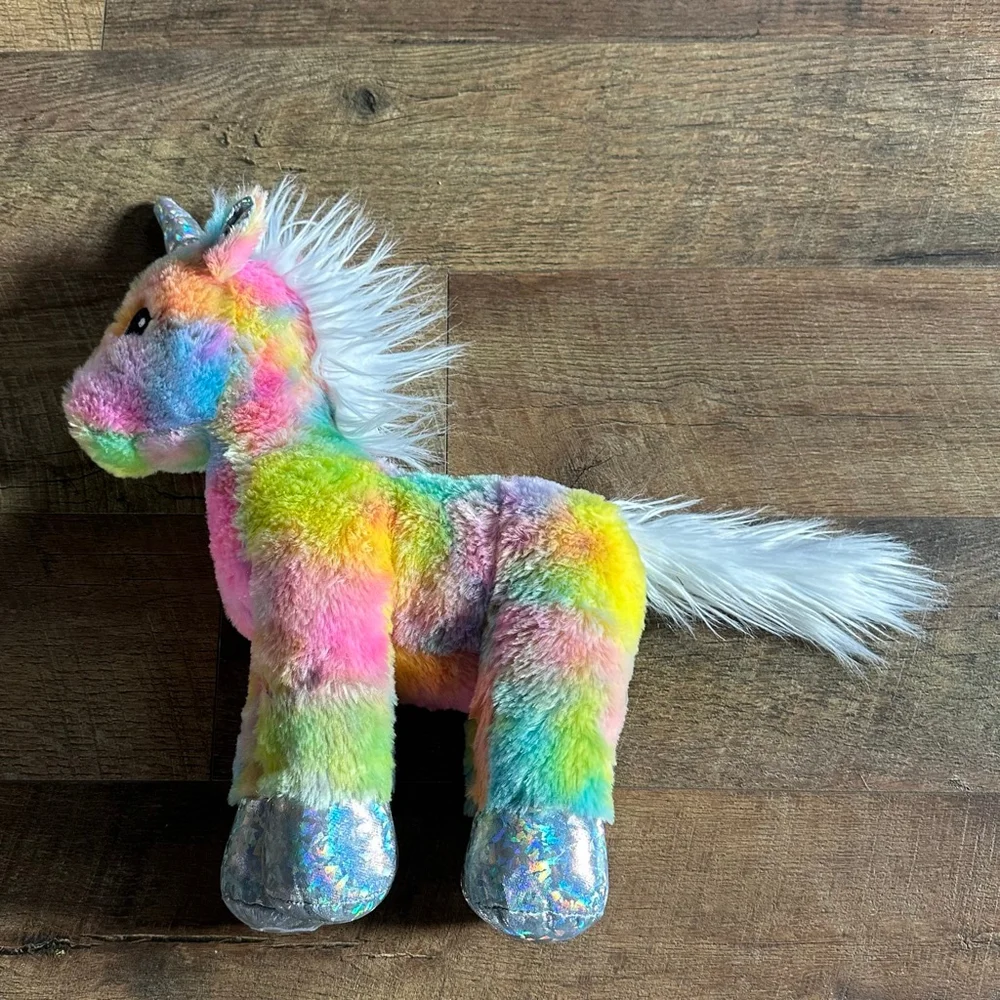Build-A-Bear Workshop Rainbow Unicorn Stuffed Animal Retired Easter